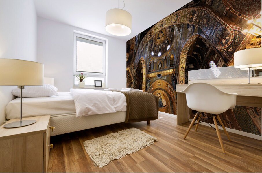 Palermo Sicily Italy. Cappella Palatina inside Palazzo dei Normanni Mural print