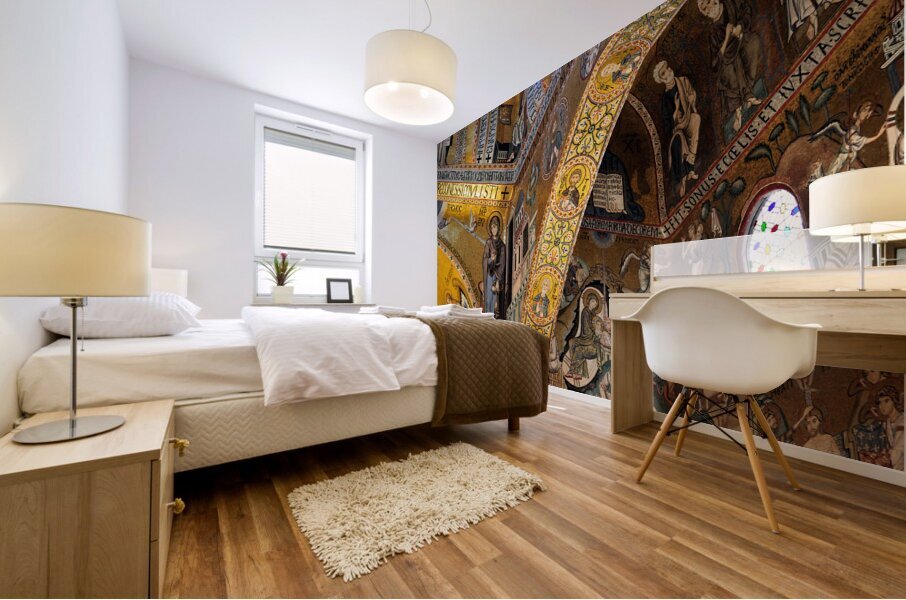 Palermo Sicily Italy. Cappella Palatina inside Palazzo dei Normanni Mural print