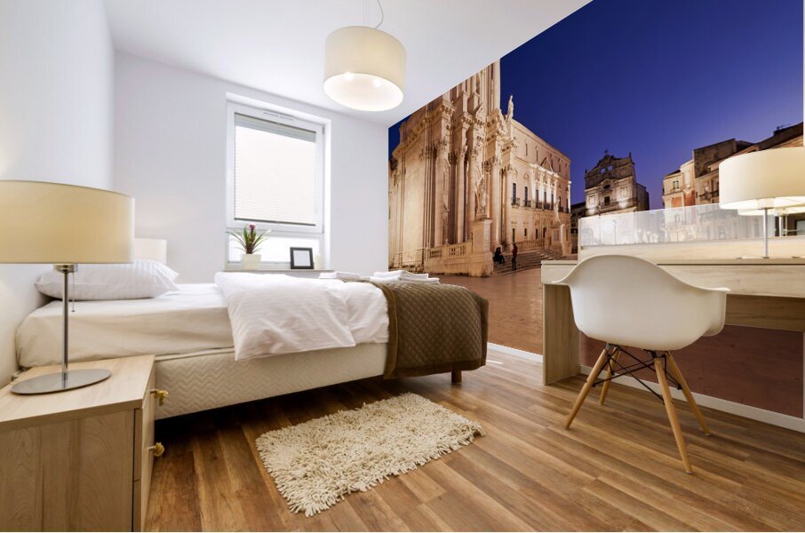 The Cathedral of Syracuse Duomo di Siracusa formally the Cattedrale metropolitana della Natività di Maria Santissima is an ancient Catholic church in Syracuse Sicily the seat of the Roman Catholic Archdiocese of Siracusa. Its structure is originally a Gre Mural print