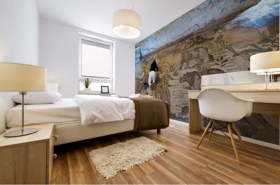 Mosaics at Villa Romana del Casale Roman Villa in Piazza Armerina Sicily Italy Mural print