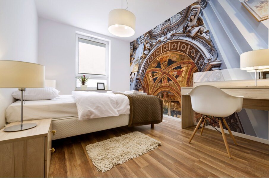 Spello Umbria Italy. Baglioni Chapel frescoed by Pinturicchio in Santa Maria Maggiore Church Mural print