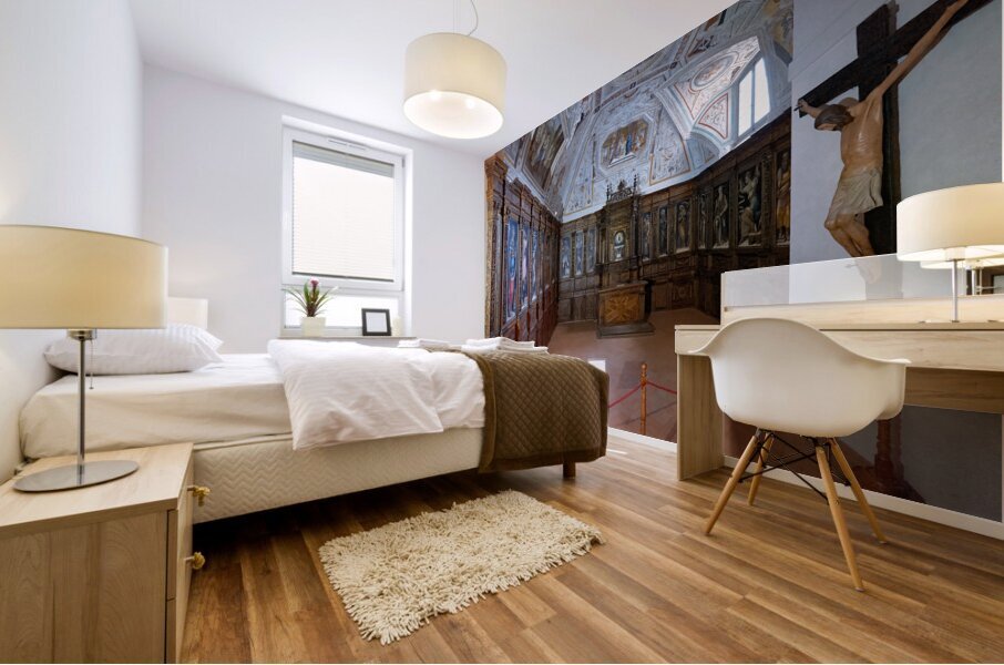 Spoleto Umbria Italy. The Cathedral Mural print