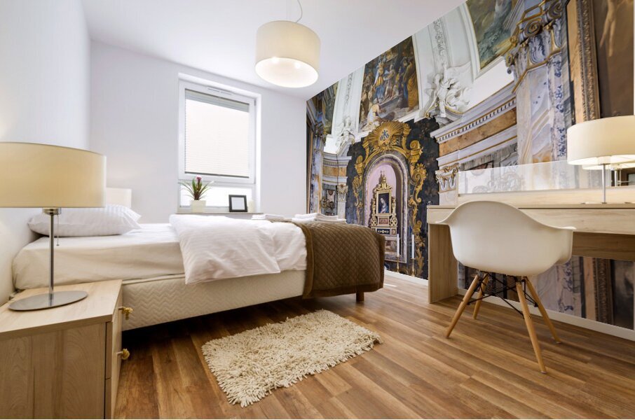 Città della Pieve Umbria Italy. The Cathedral of San Gervasio e Protasio Mural print