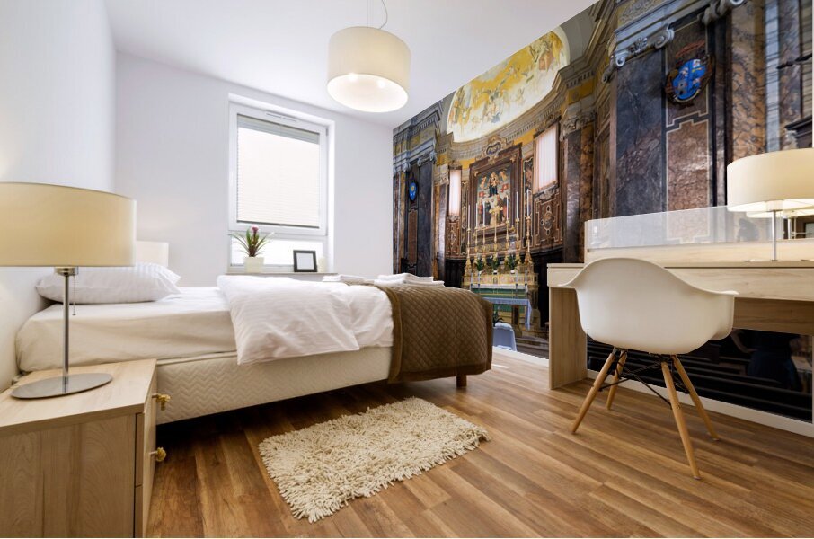 Città della Pieve Umbria Italy. The Cathedral of San Gervasio e Protasio Mural print