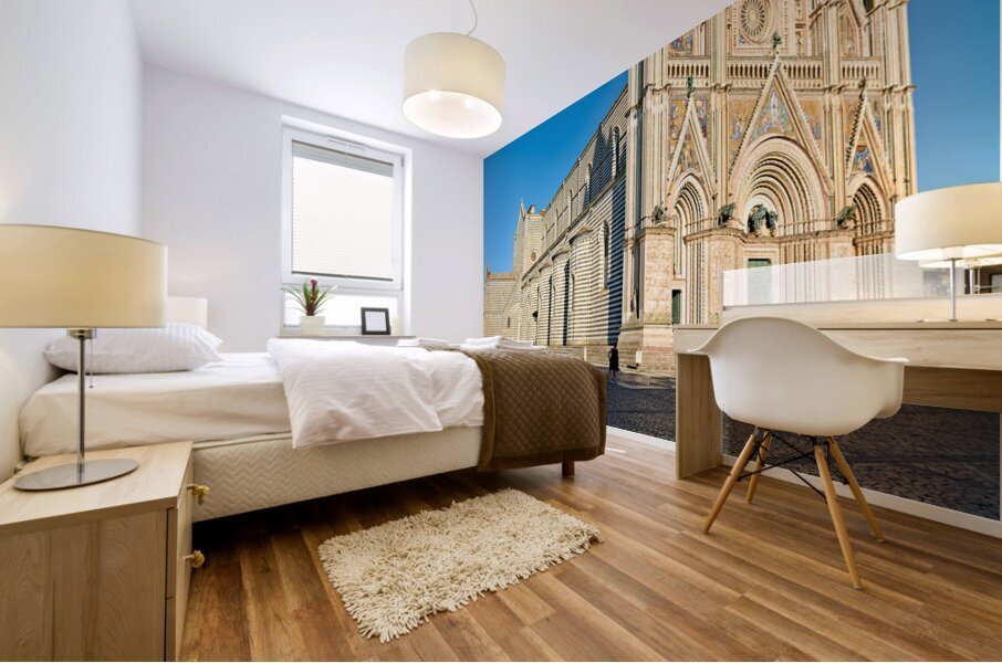 Orvieto Umbria Italy. The facade of the Cathedral Mural print