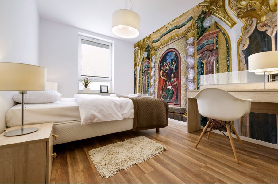 Orvieto Umbria Italy. The chapel of the Madonna di San Brizio frescoed by Fra Angelico and Benozzo Gozzoli Mural print