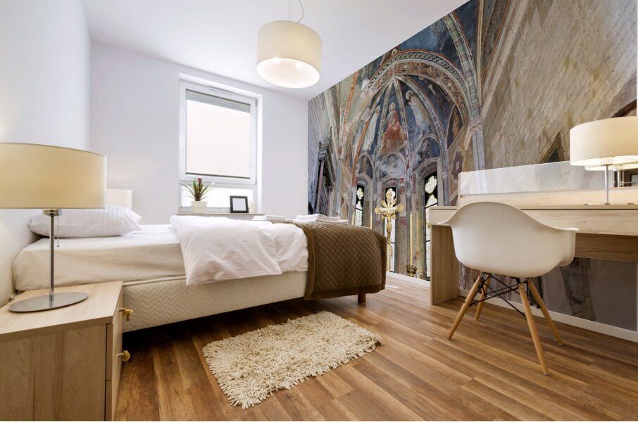 Verona Veneto Italy. San Fermo Maggiore Church Mural print