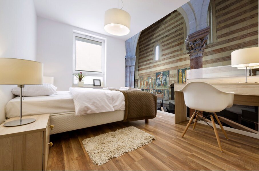 Verona Veneto Italy. The Basilica of San Zeno Mural print