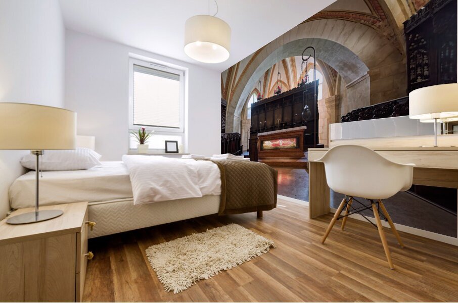 Verona Veneto Italy. The Basilica of San Zeno. The corpse of the saint in the crypt Mural print