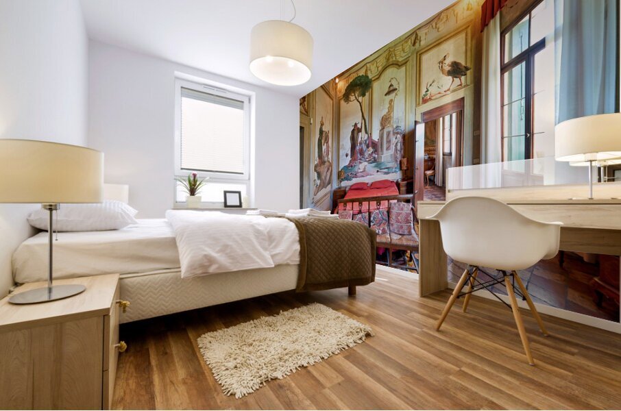 Vicenza Veneto Italy. The interiors of the Villa Valmarana ai Nani frescoed  by Giambattista and Giandomenico Tiepolo Mural print