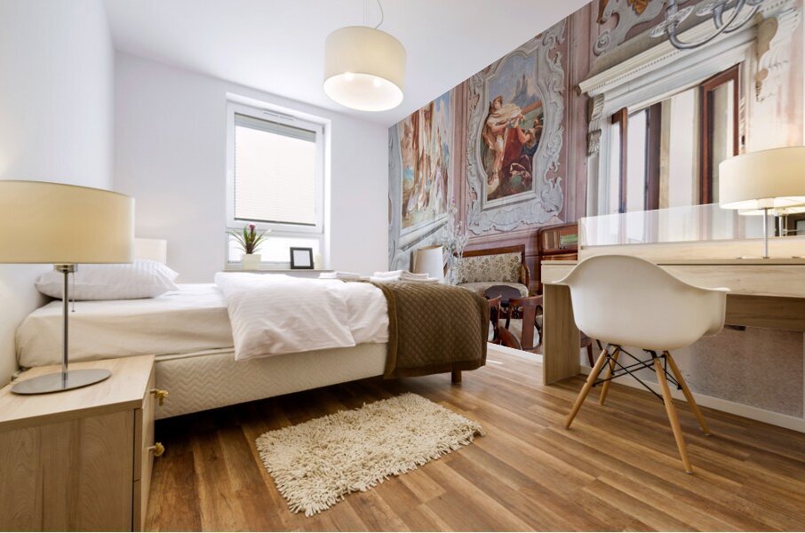 Vicenza Veneto Italy. The interiors of the Villa Valmarana ai Nani frescoed  by Giambattista and Giandomenico Tiepolo Mural print