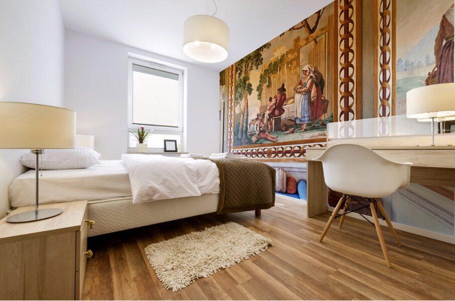 Vicenza Veneto Italy. The interiors of the Villa Valmarana ai Nani frescoed  by Giambattista and Giandomenico Tiepolo Mural print