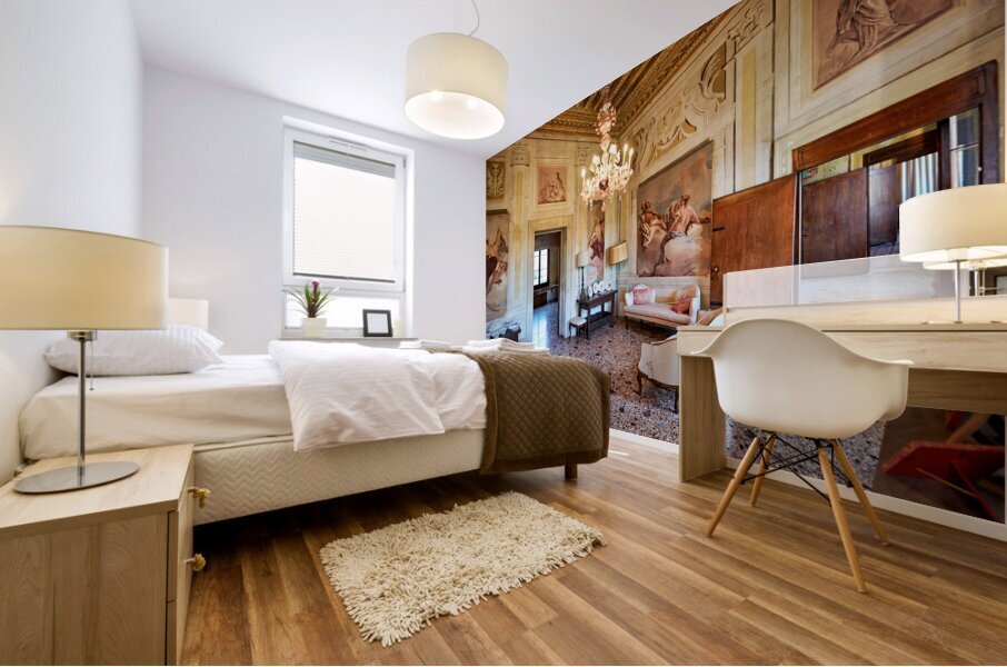 Vicenza Veneto Italy. The interiors of the Villa Valmarana ai Nani frescoed  by Giambattista and Giandomenico Tiepolo Mural print