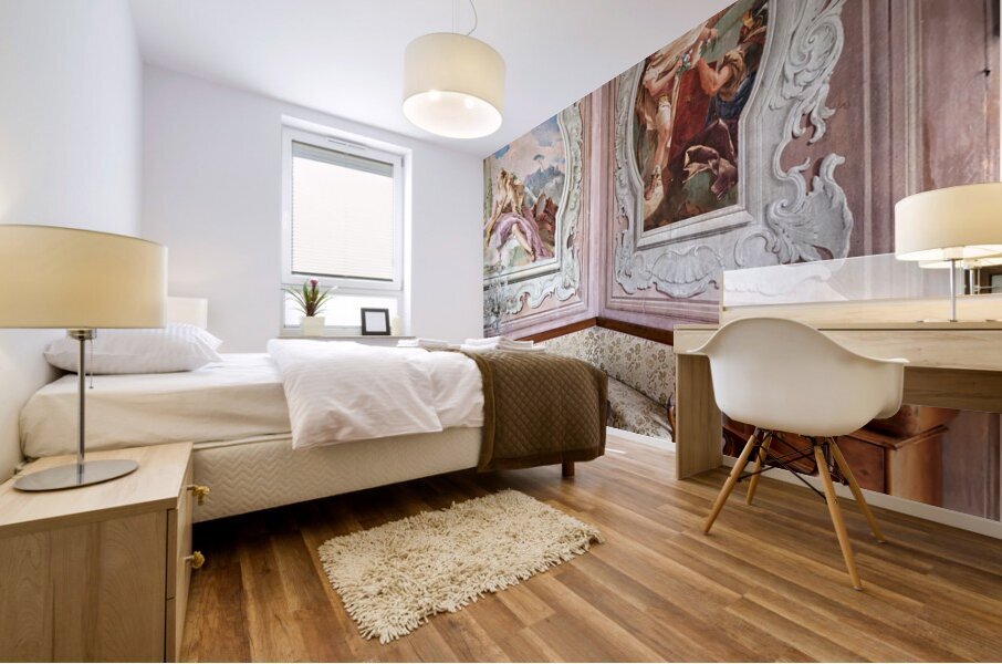 Vicenza Veneto Italy. The interiors of the Villa Valmarana ai Nani frescoed  by Giambattista and Giandomenico Tiepolo Mural print