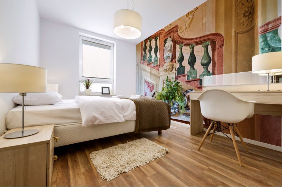 Vicenza Veneto Italy. The interiors of the Villa Valmarana ai Nani frescoed  by Giambattista and Giandomenico Tiepolo Mural print