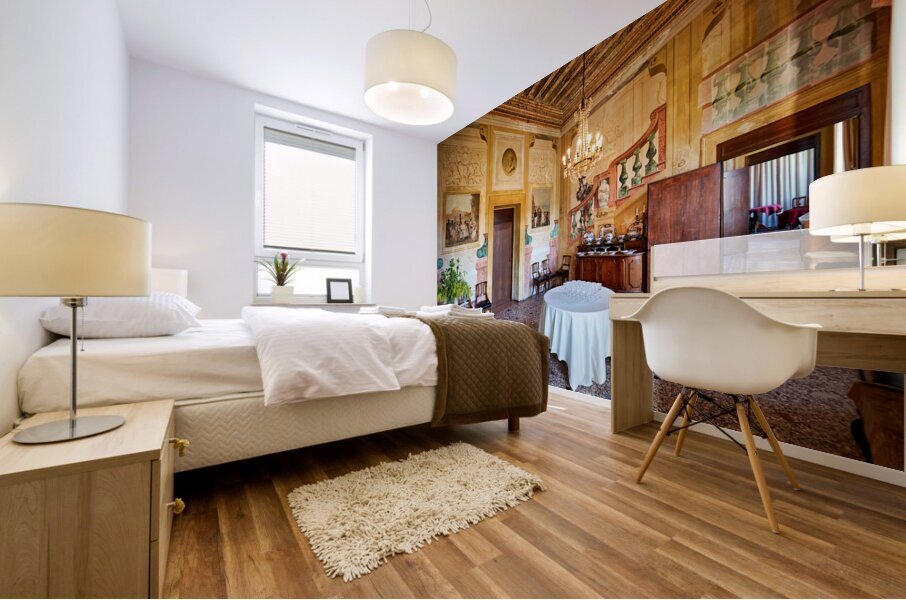 Vicenza Veneto Italy. The interiors of the Villa Valmarana ai Nani frescoed  by Giambattista and Giandomenico Tiepolo Mural print