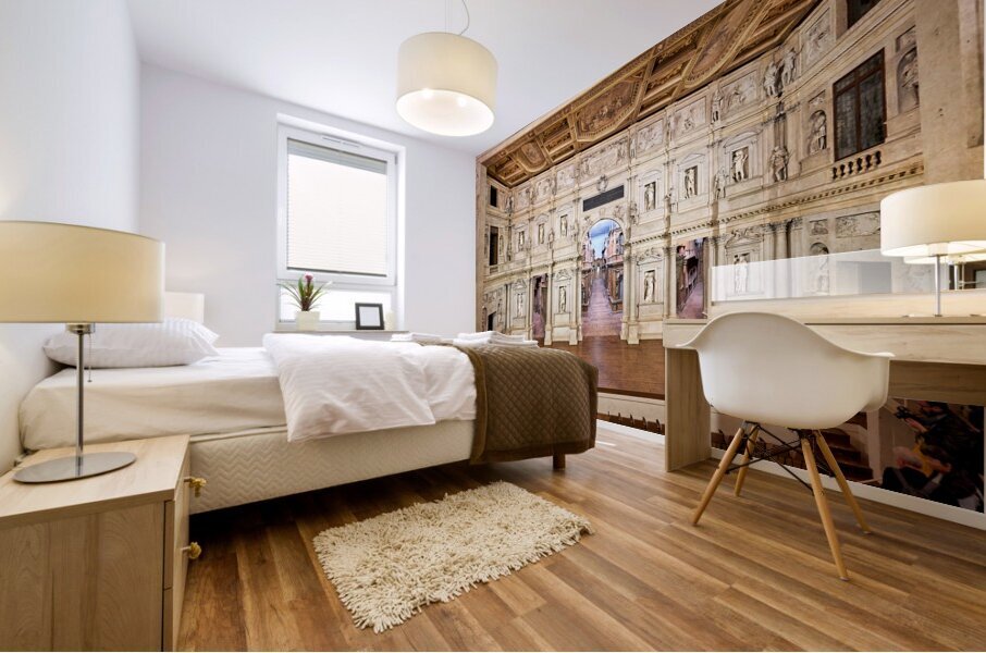 Vicenza Veneto Italy. The interiors of the Teatro Olimpico Olympic Theatre Mural print