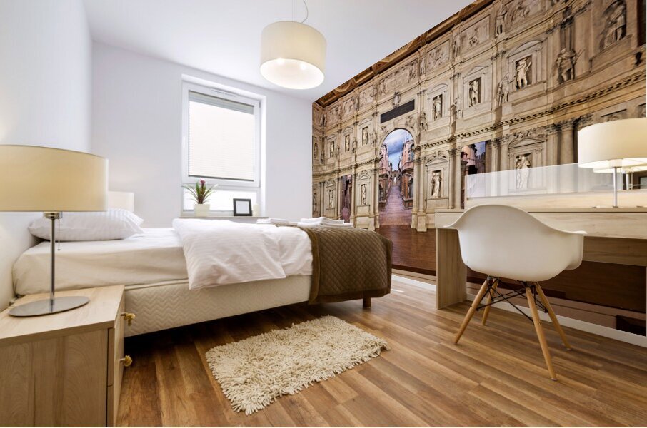 Vicenza Veneto Italy. The interiors of the Teatro Olimpico Olympic Theatre Mural print