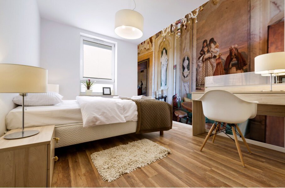 Vicenza Veneto Italy. The interiors of the Villa Valmarana ai Nani frescoed  by Giambattista and Giandomenico Tiepolo Mural print