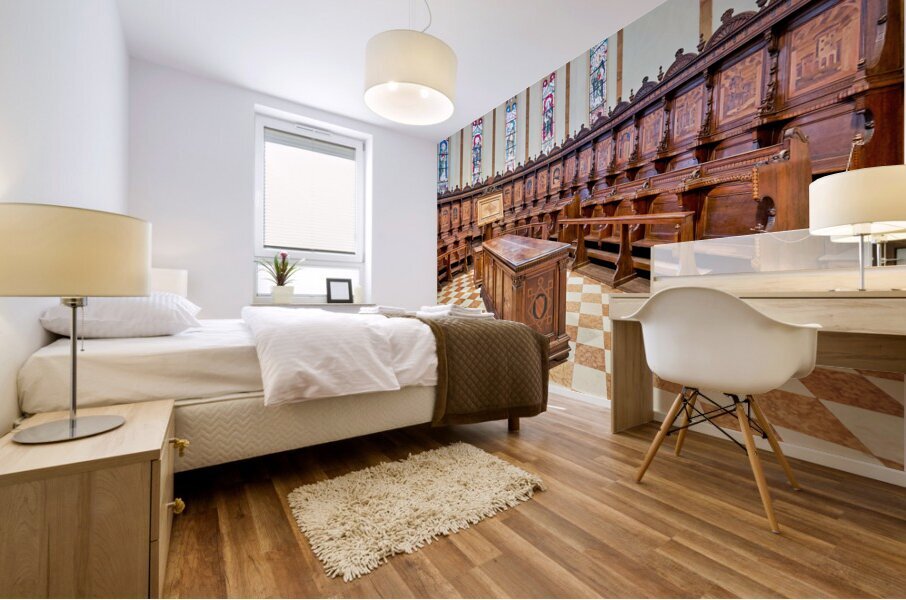 Vicenza Veneto Italy. Santa Corona is a Gothic-style Roman Catholic church Mural print