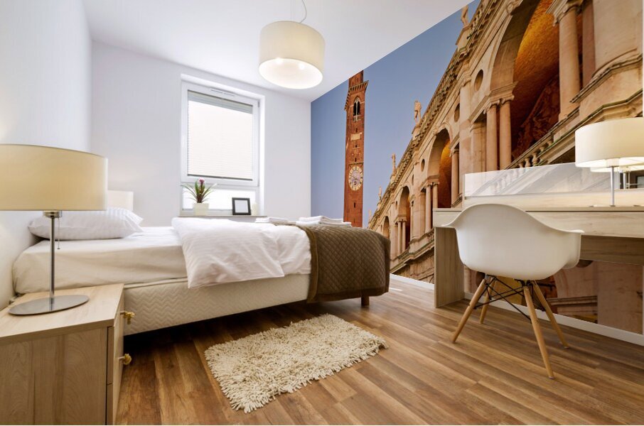 Vicenza Veneto Italy. The Basilica Palladiana is a Renaissance building in the central Piazza dei Signori in Vicenza Mural print