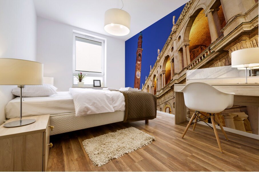 Vicenza Veneto Italy. The Basilica Palladiana is a Renaissance building in the central Piazza dei Signori in Vicenza Mural print