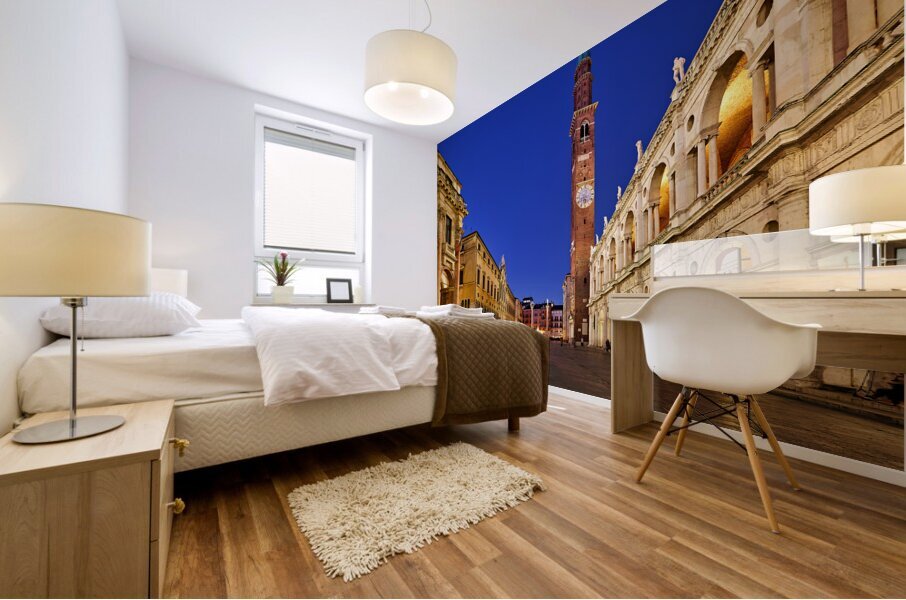 Vicenza Veneto Italy. The Basilica Palladiana is a Renaissance building in the central Piazza dei Signori in Vicenza Mural print