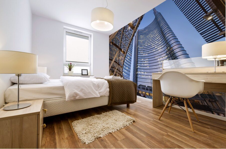 Milan Lombardy Italy. Porta Nuova District. Mural print