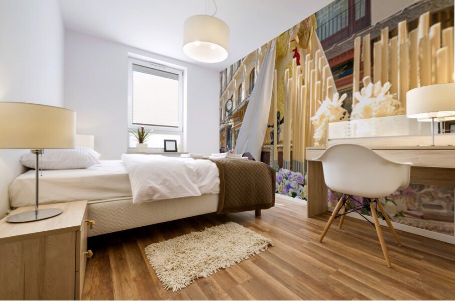 Zaragoza. Saragossa. Aragon. Spain.  Processions of the Easter Holy Week Mural print