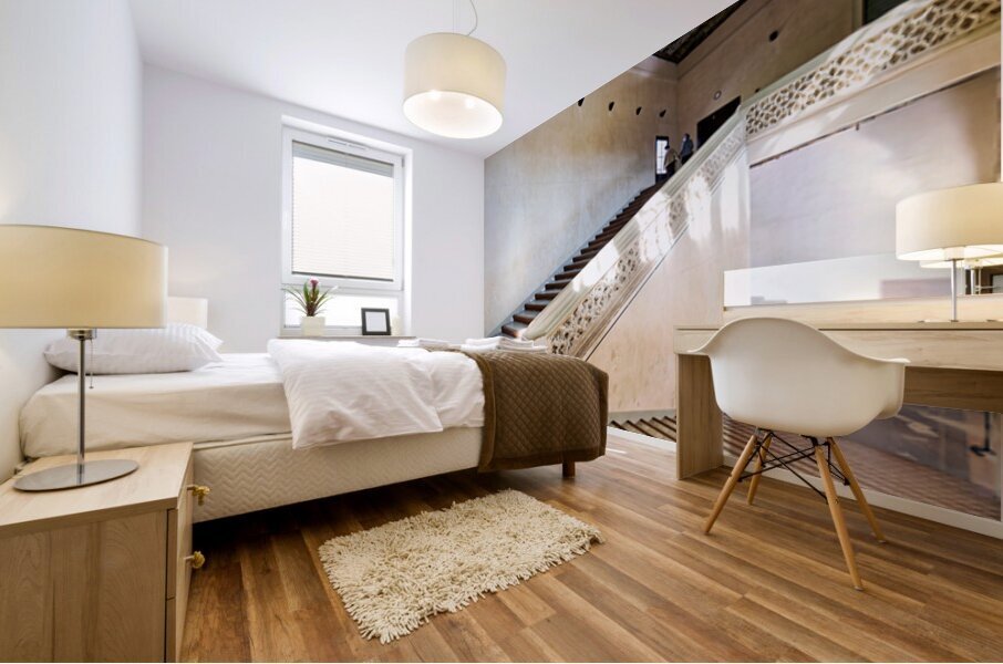 Zaragoza. Saragossa. Aragon. Spain. Aljafería Palace. The main staircase Mural print