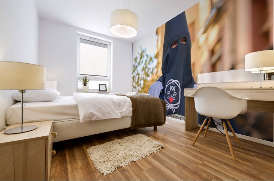 Zaragoza. Saragossa. Aragon. Spain.  Processions of the Easter Holy Week Mural print