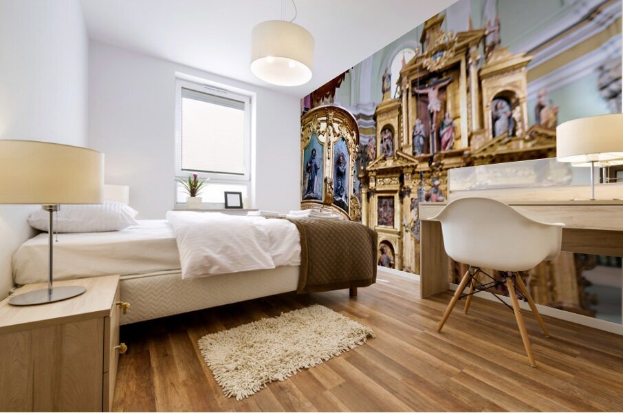 Zaragoza. Saragossa. Aragon. Spain. San Gil Abad church Mural print