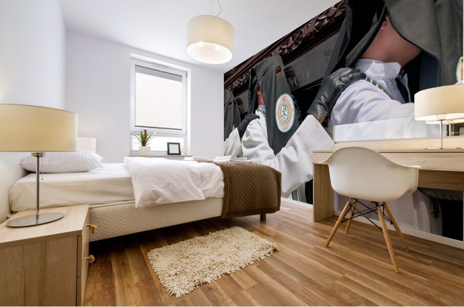 Zaragoza. Saragossa. Aragon. Spain.  Processions of the Easter Holy Week Mural print