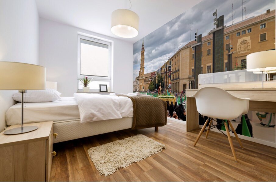 Zaragoza. Saragossa. Aragon. Spain.  Processions of the Easter Holy Week Mural print