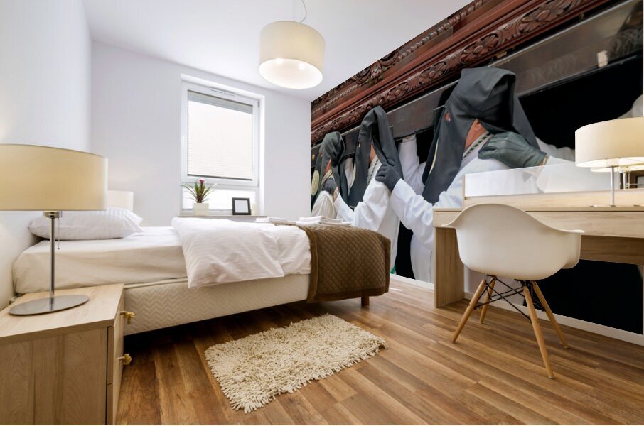 Zaragoza. Saragossa. Aragon. Spain.  Processions of the Easter Holy Week Mural print