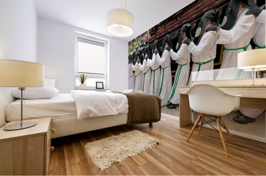 Zaragoza. Saragossa. Aragon. Spain.  Processions of the Easter Holy Week Mural print