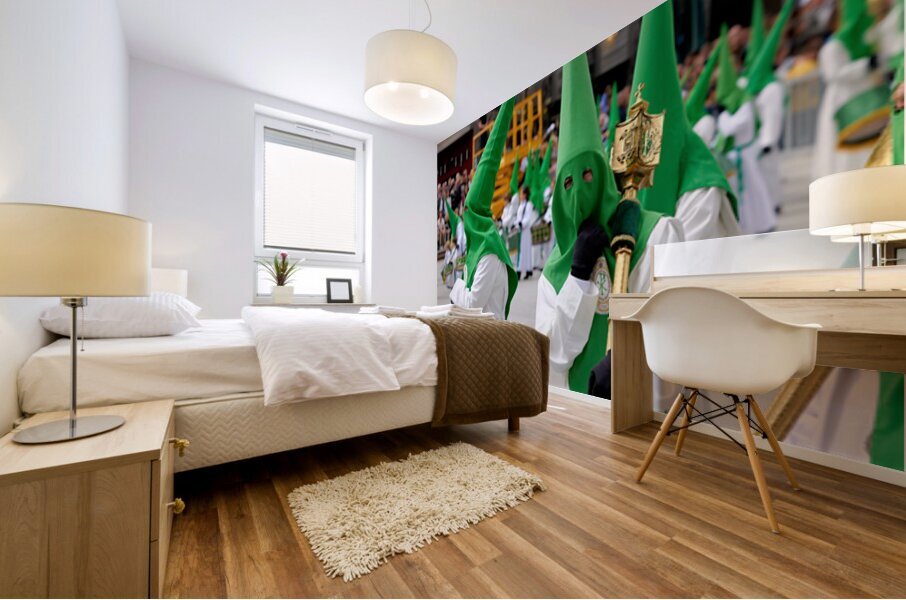 Zaragoza. Saragossa. Aragon. Spain.  Processions of the Easter Holy Week Mural print