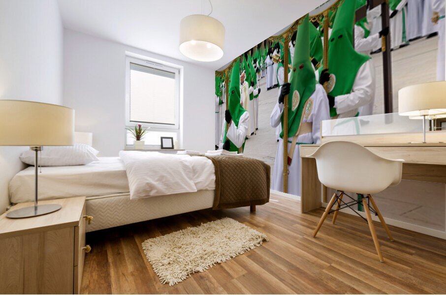 Zaragoza. Saragossa. Aragon. Spain.  Processions of the Easter Holy Week Mural print