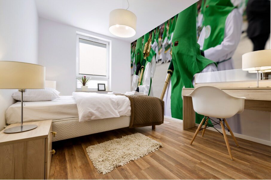 Zaragoza. Saragossa. Aragon. Spain.  Processions of the Easter Holy Week Mural print