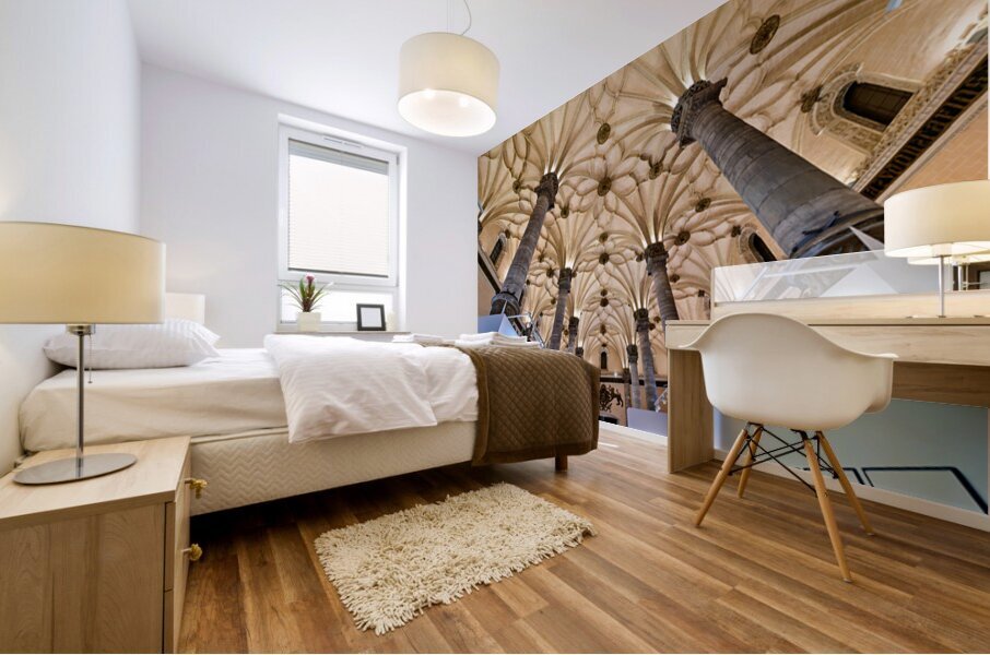 Zaragoza. Saragossa. Aragon. Spain. Sala de Exposiciones La Lonja Mural print