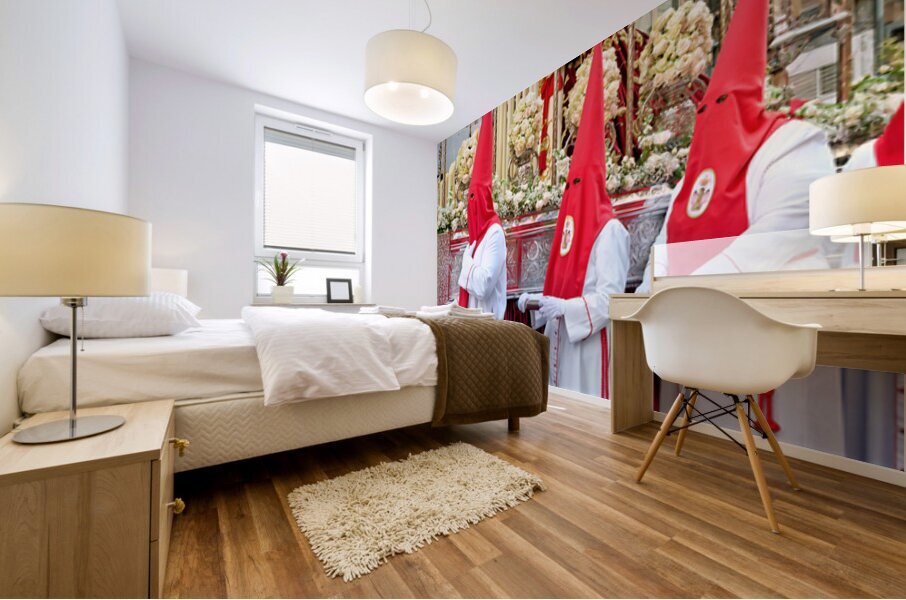 Zaragoza. Saragossa. Aragon. Spain.  Processions of the Easter Holy Week Mural print