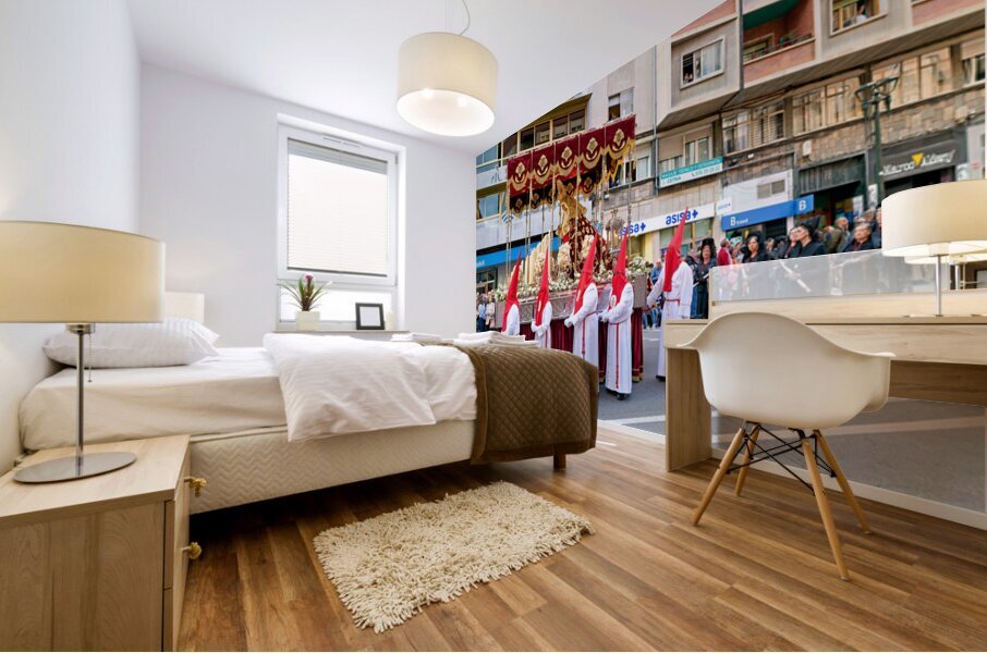 Zaragoza. Saragossa. Aragon. Spain.  Processions of the Easter Holy Week Mural print