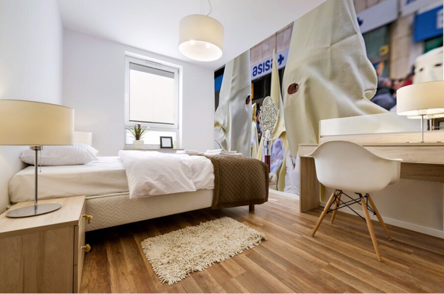 Zaragoza. Saragossa. Aragon. Spain.  Processions of the Easter Holy Week Mural print