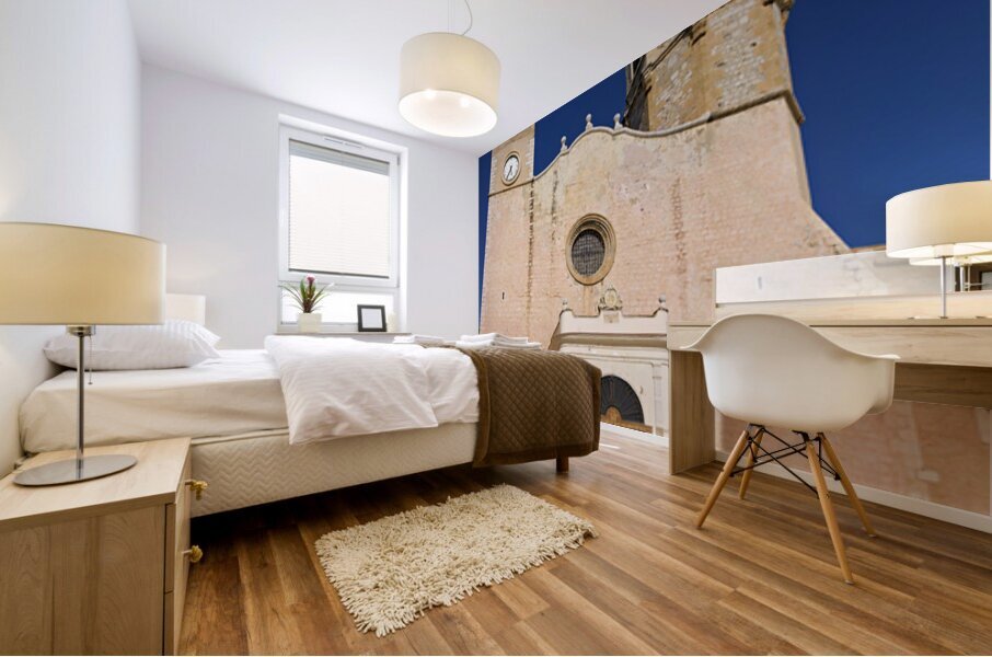 Sitges Catalunya Spain. Church esglesia de Sant Bartomeu i Santa Tecla Mural print