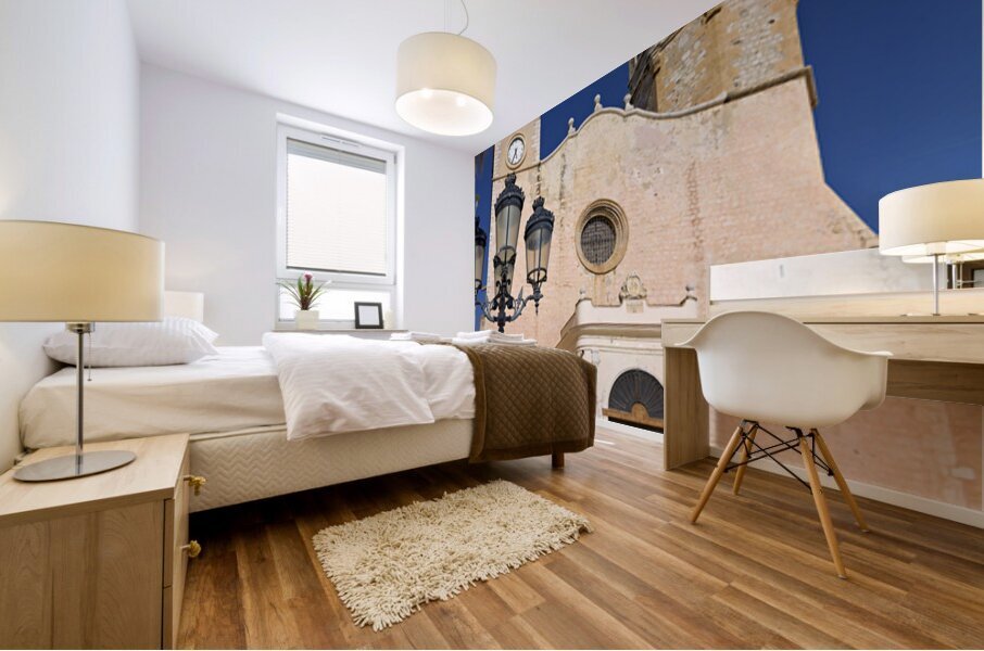 Sitges Catalunya Spain. Church esglesia de Sant Bartomeu i Santa Tecla Mural print