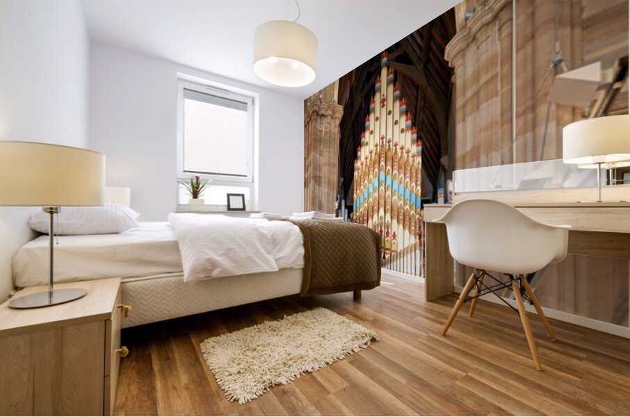 Grand pipe organ in St. Andrews Cathedral reaches high above Mural print