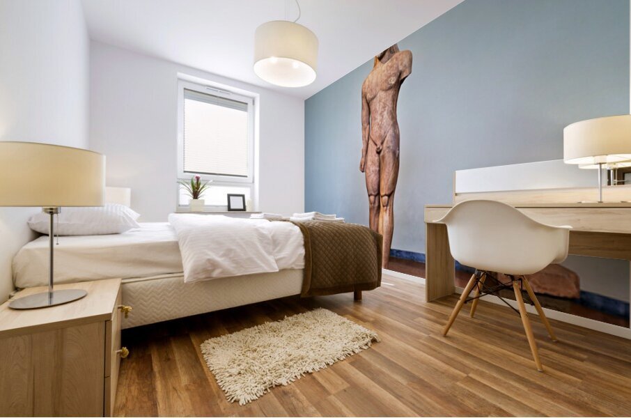 Statue of youth in National Archaeological Museum of Athens Gree Mural print