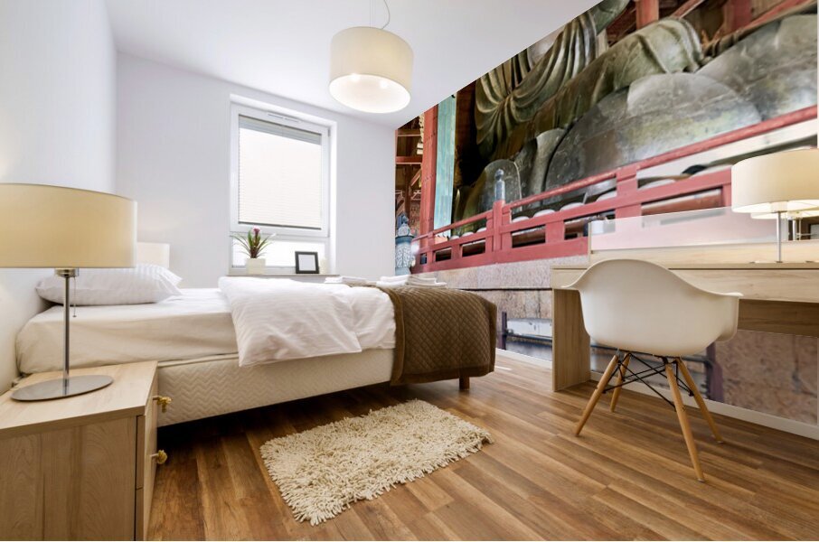 Great Buddha Hall at Todai ji temple in Nara Japan invites visi Mural print