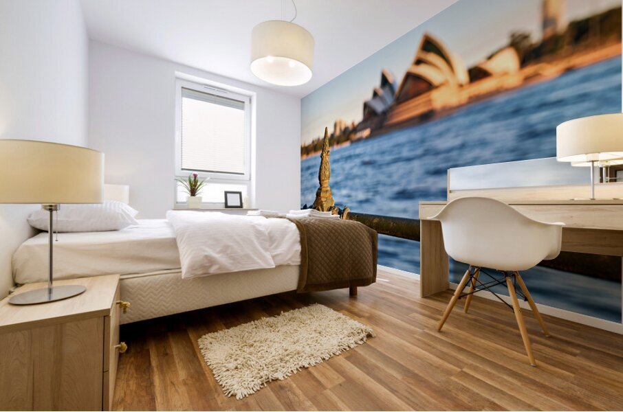 Sydney Opera House seen through a fence Mural print