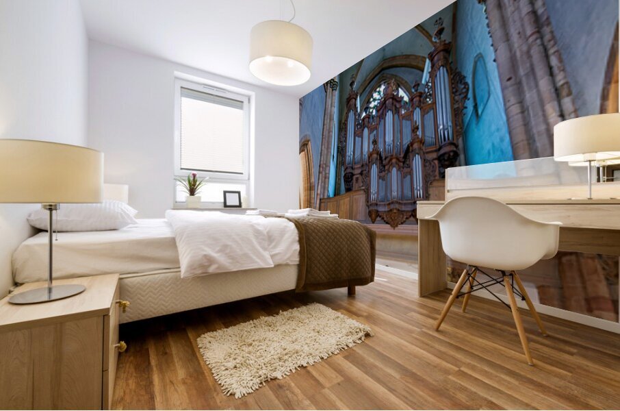 People appreciate the architecture and history of St Mural print